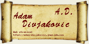 Adam Divjaković vizit kartica